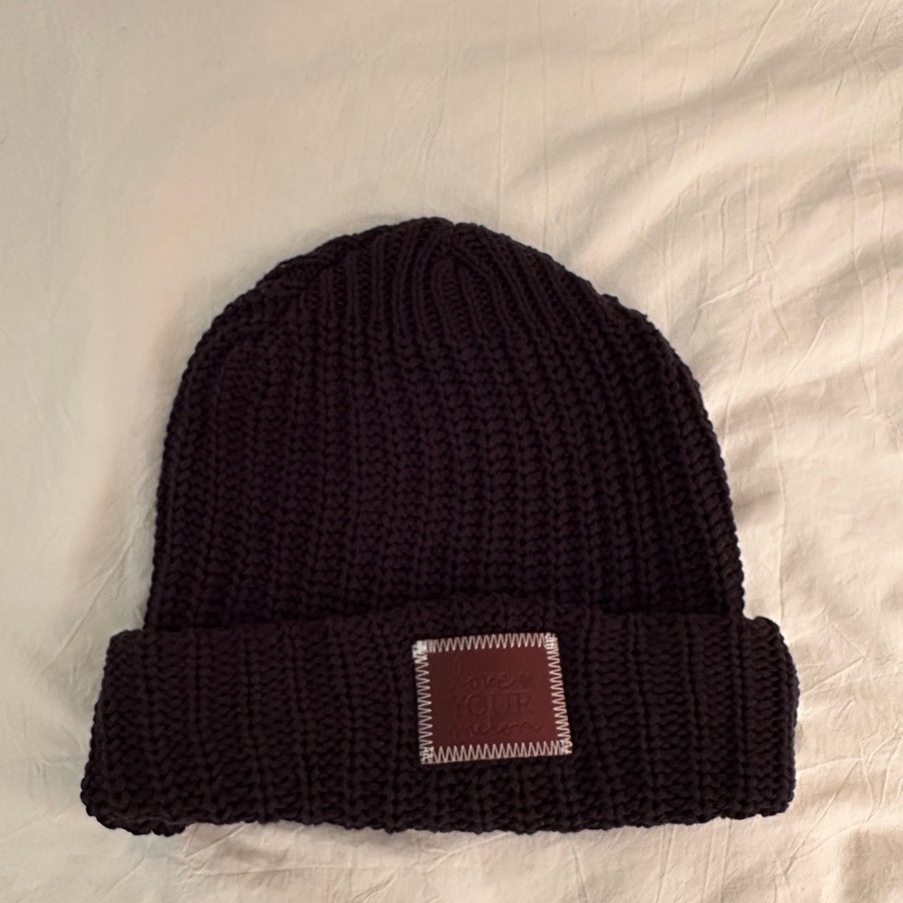 Love Your Melon Black Knit Beanie